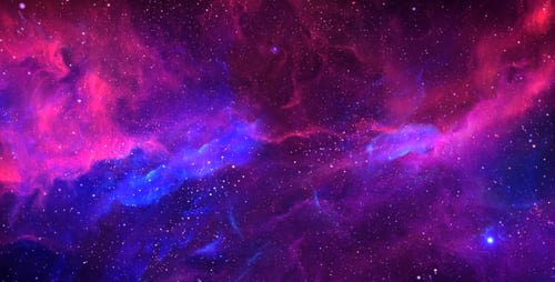 Vibrant Cosmic Nebula Stars Abstract Background Loop