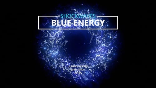 Abstract Blue Energy Shockwave Transition Pack