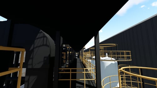 Factory Pipes - Oil Platform Pipes