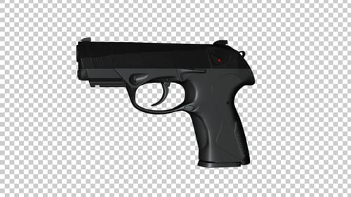 Realistic Pistol Assembly 3D Animation