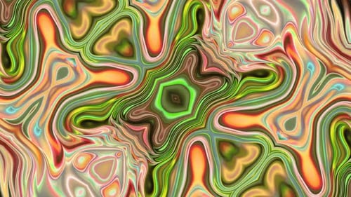 Vibrant Abstract Fluid Kaleidoscope Motion Background