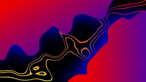 Abstract Fluid Waves Motion Graphic with Gradient Colors