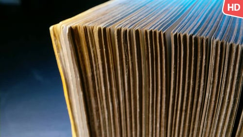 Old Book Pages Texture Close Up