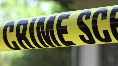 Yellow Crime Scene Tape Close Up