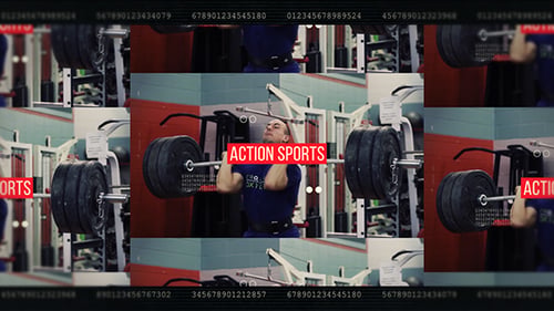 Dynamic Glitch Action Sports Intro Opener Template