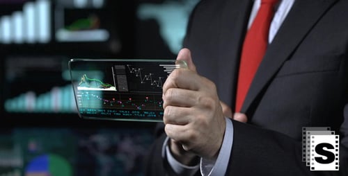 Data In A Futuristic Tablet