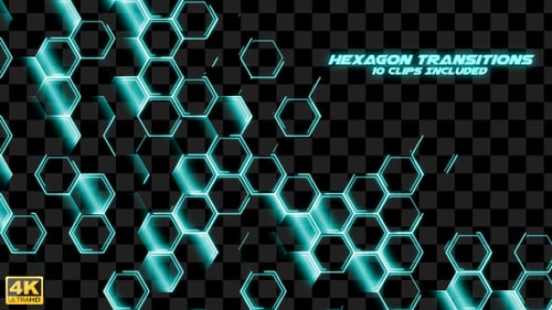 Futuristic Hexagon Grid Digital Transitions