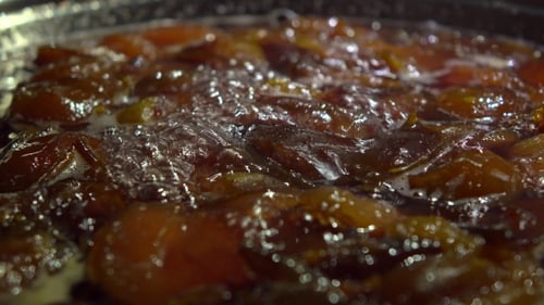 Simmering Fruit Jam Making Delicious Dessert