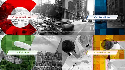 Dynamic Corporate Business Presentation with Geometric Transitions