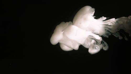 Fluid White Smoke Ink Dissolving Motion Background Effect