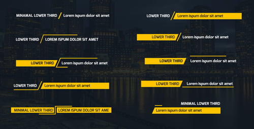 20 Minimal Lower Thirds