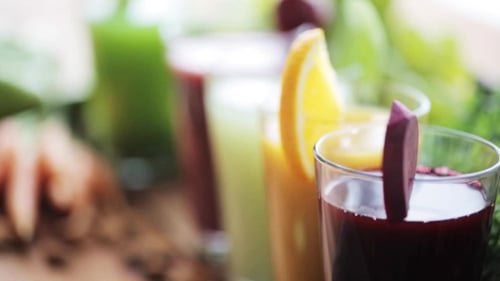 Fresh Smoothies and Healthy Ingredients for Diet