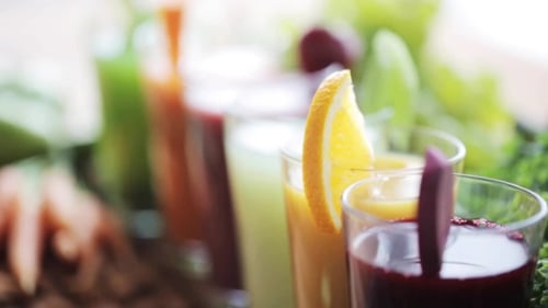Colorful Fruit and Vegetable Smoothies for Healthy Living