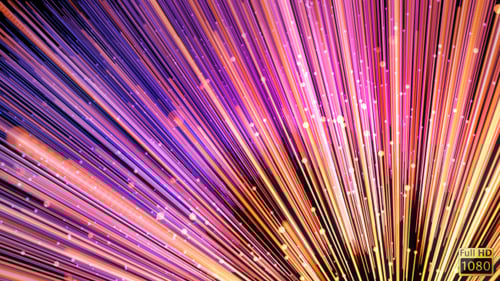 Colorful Abstract Light Rays with Particle Stream Background Loop