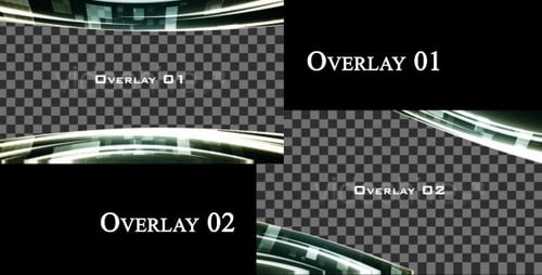 Technological Abstract Glowing Arc Overlays