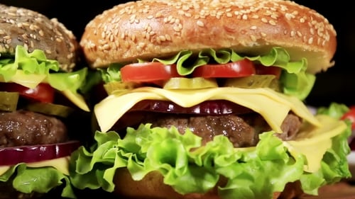 Close Up of Two Delicious Burgers