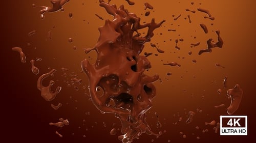 Dynamic Fluid Chocolate Splash Reveal Transition