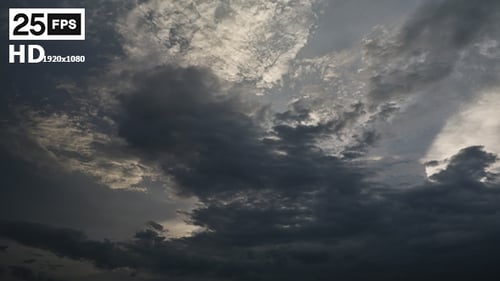 Dark Panning Time Lapse of Clouds at Night