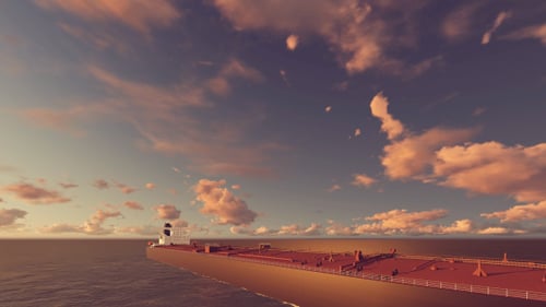 Oil Tanker On The Sea