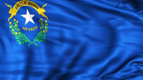 Realistic Waving Nevada State Flag Animation Loop
