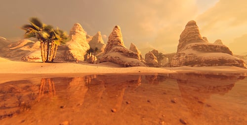 Clear Lake on The Edge of The Desert