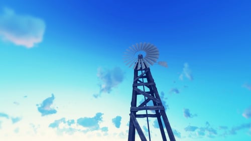 Old Windmill - Sunrise - Farm