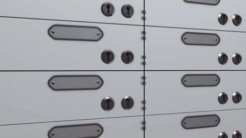 Modern Corporate Security Safe Deposit Boxes Animation