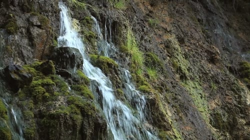 Waterfall In Autumn Forest