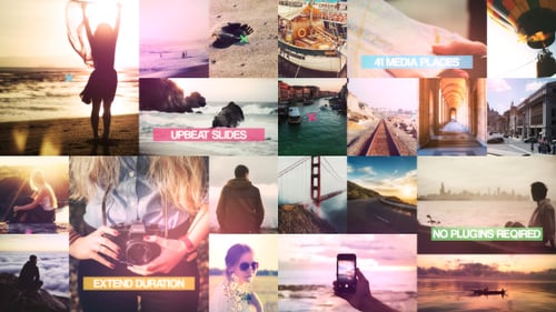 Upbeat Dynamic Slideshow with Modern Text Overlays