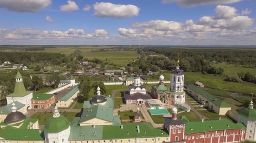Orthodox Christian monastery.Aerial View
