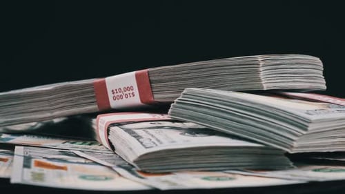 Stacks of Bundled One Hundred Dollar Bills
