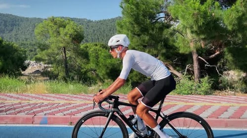 Fit Radrennfahrer Fahrradfahren