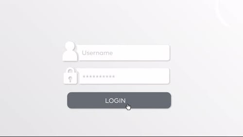 Minimalist Login Form User Interface Animation