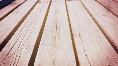 Wooden Hiking Trail. Wooden Bridge