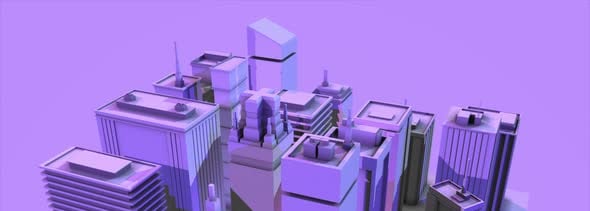 Abstract animation of 3d buildings
