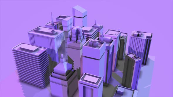 Cover for Abstract animation of 3d buildings