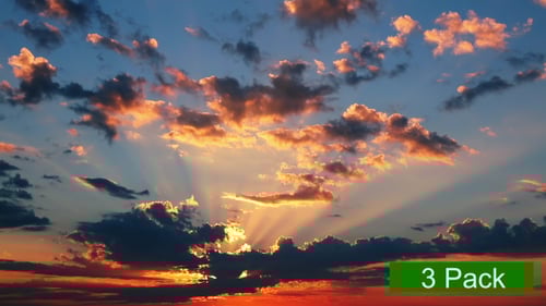 Majestic Clouds During Beautiful Golden Hour Sunset