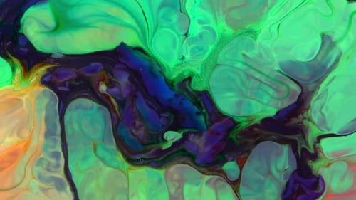 Vibrant Liquid Colors Flow in Abstract Pattern