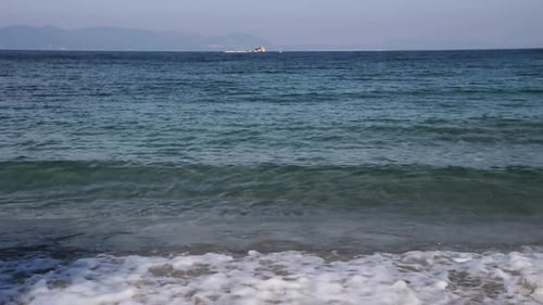 Gentle Waves on Sandy Beach, Ocean View