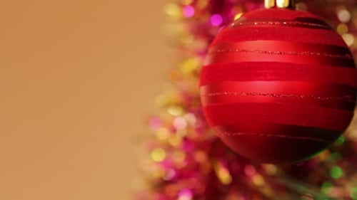 Red Christmas Ornament Close Up