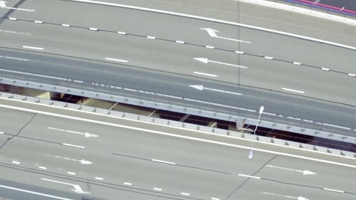 Flight Above Highway Interchange