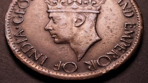 Close up Of Very Old Coin