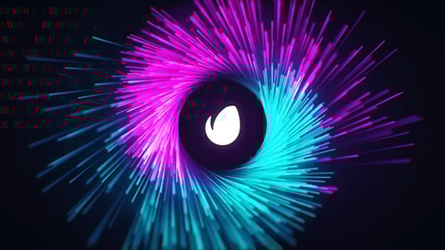 Energetic Logo Reveal with Abstract Particle Streaks