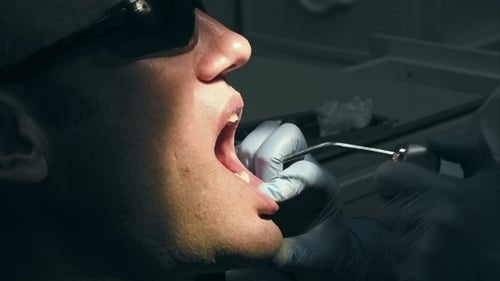 Dentist Performing Dental Procedure on Patient's Teeth