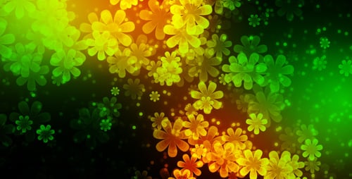 Colorful Abstract Flowing Flowers Background Loop