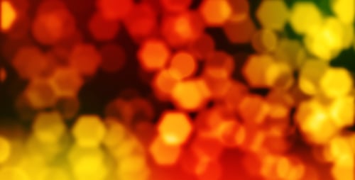 Warm Abstract Hexagon Bokeh Lights Motion Background