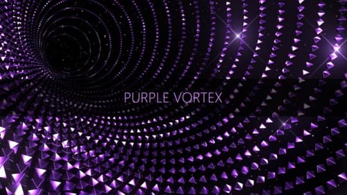 Glowing Purple Triangular Tunnel Hypnotic Loop Background