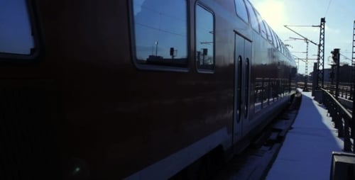 Train Departing From A Station