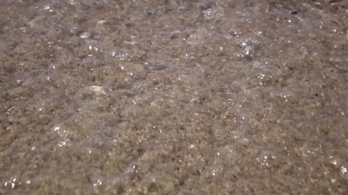 Ripples Of Clear Sea Water Reflections Over Sands At He Bottom. .