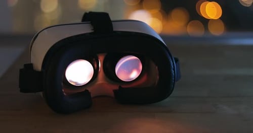 Close Up of VR Headset on Table